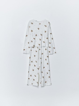 пижама с принтом для девочек - детские пижамы