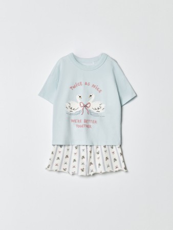 пижама с принтом для девочек - детская домашняя одежда