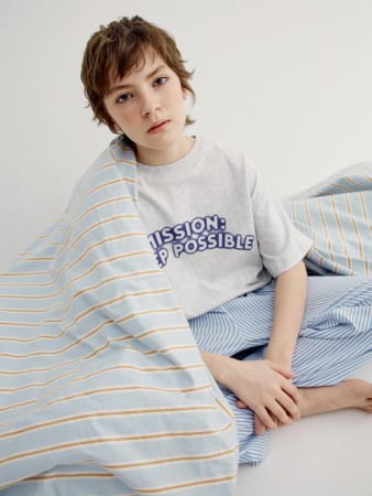 пижама с принтом для мальчиков - детская одежда эластичная 