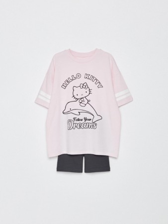 пижама с принтом hello kitty для девочек фотография