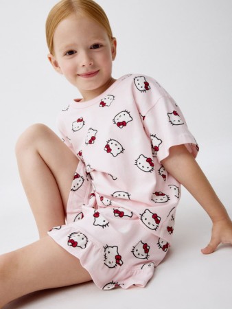 пижама с принтом hello kitty для девочек - детские пижамы