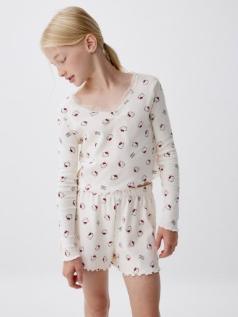 пижама с принтом hello kitty для девочек - детские пижамы