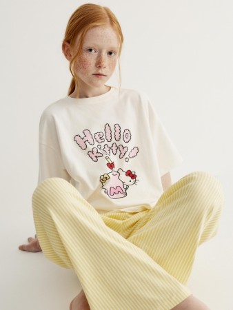 пижама с принтом hello kitty для девочек фотография