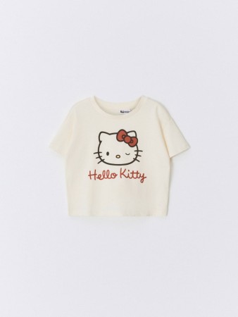 пижамная футболка с принтом hello kitty для девочек - детские домашние футболки и лонгсливы