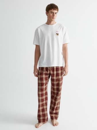пижамные брюки из фланели в клетку - домашняя одежда