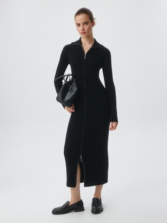 платье макси на молнии - женская одежда длинная 