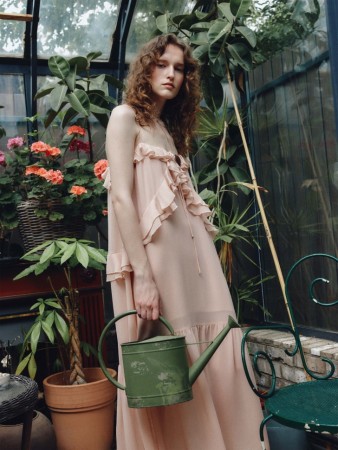 платье макси в стиле бохо - женская одежда шифоновая 