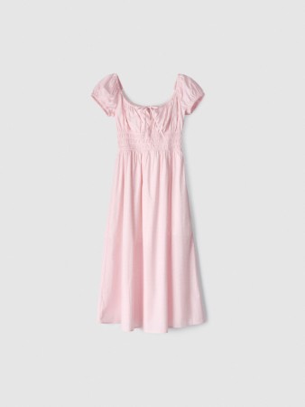 платье миди из хлопка - женские платья объемные 