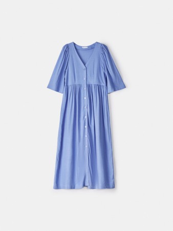 платье миди из вискозы и льна фотография