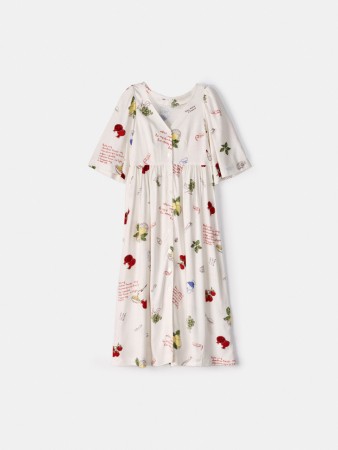 платье миди из вискозы и льна фотография