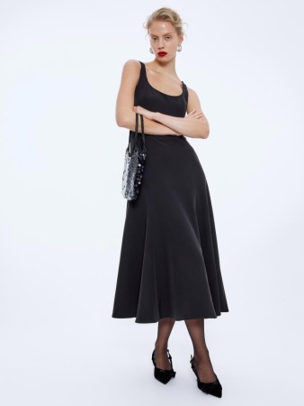 платье миди на бретелях - женские платья и сарафаны