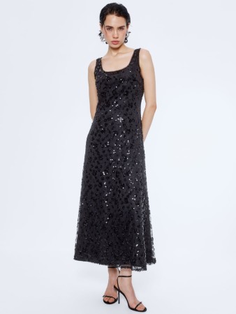 платье миди с пайетками - женские платья и сарафаны