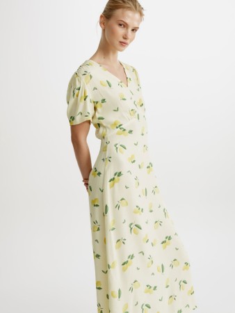 платье миди с принтом из вискозы - женская одежда, обувь и аксессуары российская 