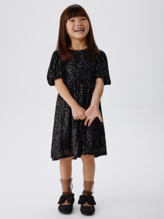 платье с пайетками для девочек - детская одежда приталенная 