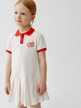 платье с воротником поло для девочек - детская одежда трикотажная 