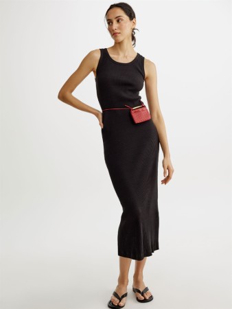 платье трикотажное макси фотография