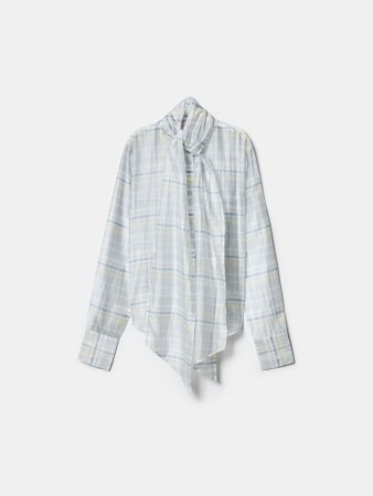 прозрачная рубашка с шарфом из линейки  young - детские блузы и рубашки для девочек 