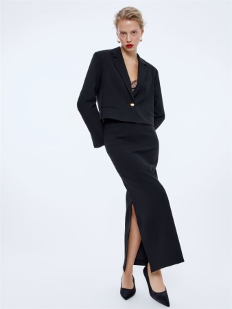 прямая юбка из костюмной ткани фотография