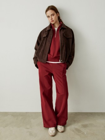 прямые брюки из футера фотография