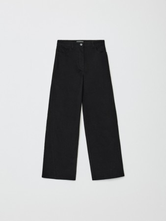 прямые брюки из хлопка с эффектом стирки фотография