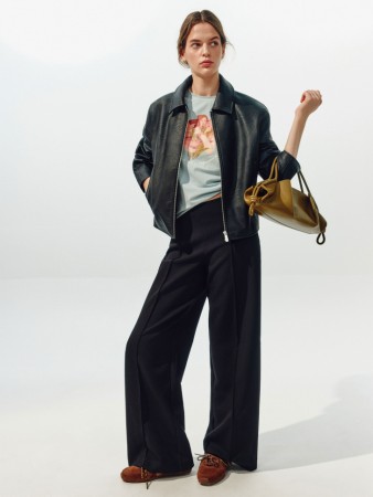 прямые брюки на высокой посадке из линейки  young фотография