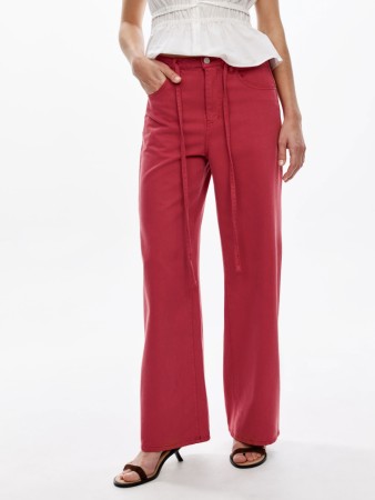 прямые джинсы из смесового лиоцелла с кулиской - женские джинсы на кулиске 