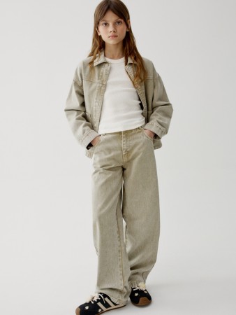 прямые джинсы из твила для девочек - детская одежда, обувь и аксессуары для всех возрастов премиальная 