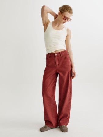 прямые свободные джинсы со средней посадкой - женские джинсы для взрослых 