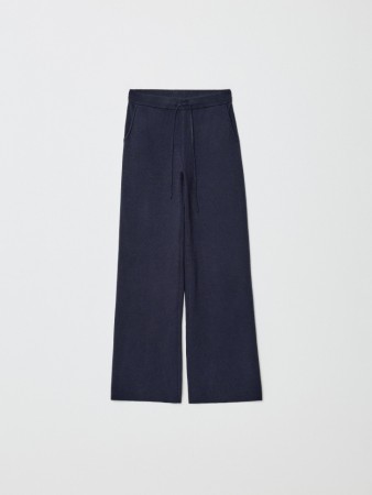 прямые вязаные брюки - женская одежда плетеная 