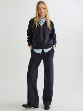 прямые вязаные брюки - женская одежда плетеная 