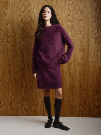 пушистая мини юбка из смесовой шерсти альпаки - женские юбки женские 