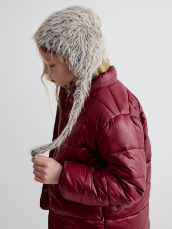 пушистая шапка-чепчик для девочек  x смешарики - детские шапки для девочек 