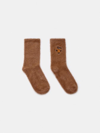 пушистые детские носки с вышивкой  x союзмультфильм фотография