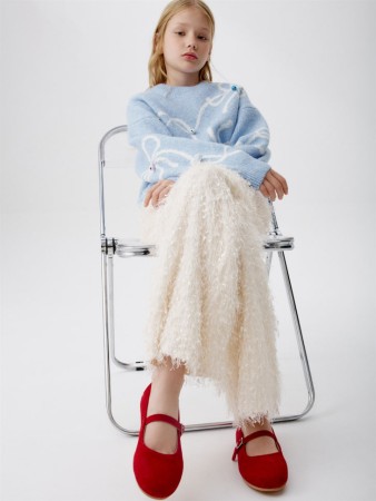 пушистые широкие брюки для девочек фотография