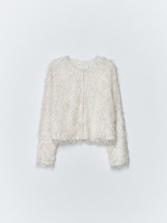 пушистый жакет для девочек - детские жакеты