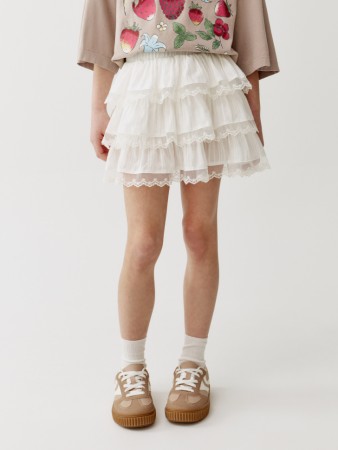 пышная белая юбка с оборками для девочек - детская одежда для детей 