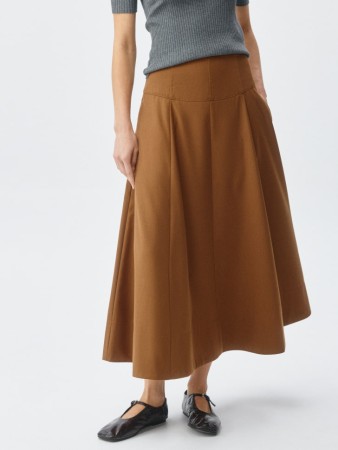 расклешенная юбка миди - женские юбки российские 