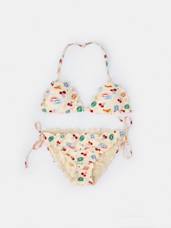 раздельный купальник с принтом для девочек - детская одежда российская 