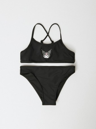 раздельный купальник с принтом kuromi для девочек фотография
