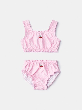 раздельный купальник с вышивкой для девочек фотография