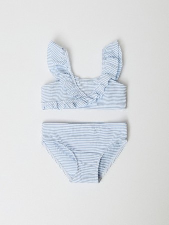 раздельный купальник в полоску с оборками для девочек - детская одежда, обувь и аксессуары для всех возрастов с оборкой 