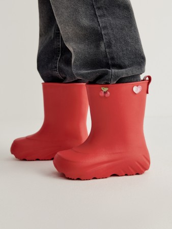 резиновые сапоги c декором для девочек - детская резиновая обувь