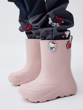 резиновые сапоги c декором hello kitty для девочек - резиновая обувь