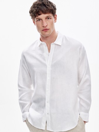рубашка из 100% премиального льна - мужская одежда, обувь и аксессуары льняная 