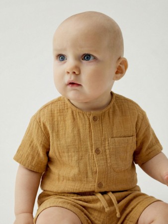 рубашка из муслина для малышей - детская одежда российская 