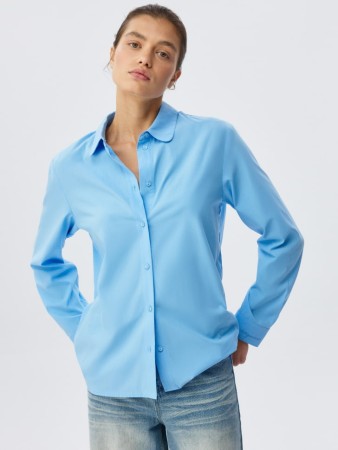 рубашка из тенселя с хлопком - женская одежда российская 