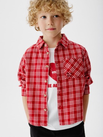 рубашка из твила в клетку для мальчиков - детская одежда, обувь и аксессуары для всех возрастов с длинным рукавом 