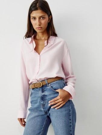 рубашка классическая из вискозы - женские блузы и рубашки из вискозы 