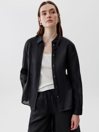 рубашка оверсайз из льна фотография