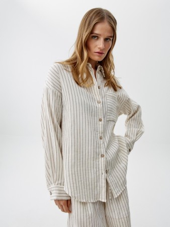 рубашка оверсайз из муслина - женская пляжная одежда